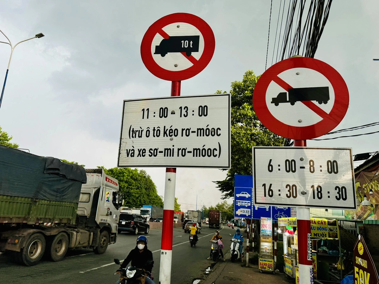 luật cấm giờ xe tải mới nhất